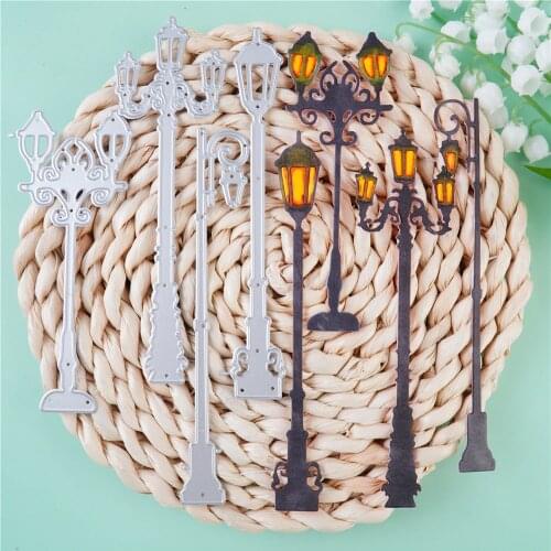InLoveArts Street Lamp Metal Cutting Die Scrapbook Decorative Embossing Cutting Die Album Card Cover Material DIY Crafts Stencil