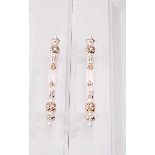 New diamond shoescase drawer handles 5" European Ivory white cabinet door handles Modern wardrobe handles Cupboard dresser pulls