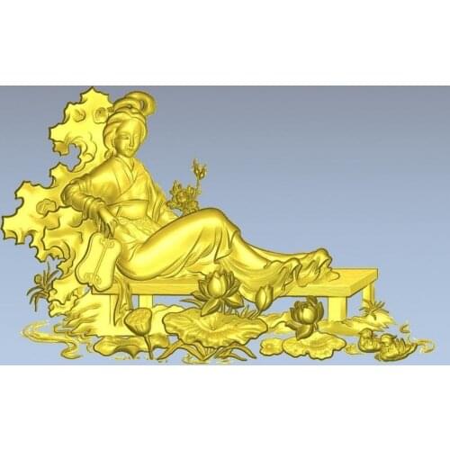 3d model relief for cnc in STL file format Geisha