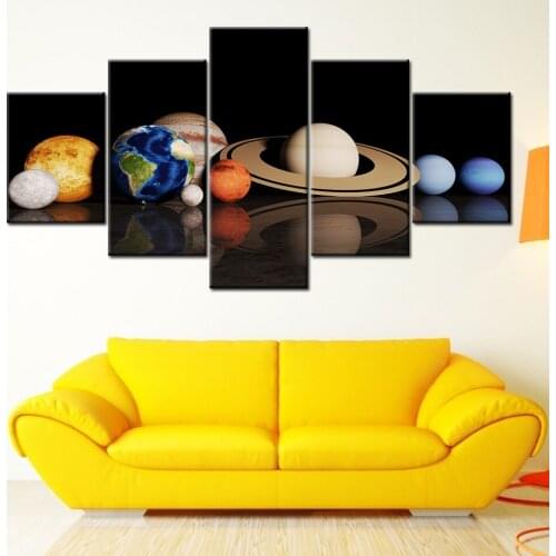 HD Prints Canvas Wall Art Living Room Home Decor Pictures 5 Pieces Earth planet Wallpaper Paintings Anime Posters Framework