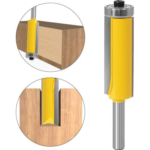 8mm Shank Flush Trim Pattern Router Bit Top & Bottom Bearing Bits Milling Cutter