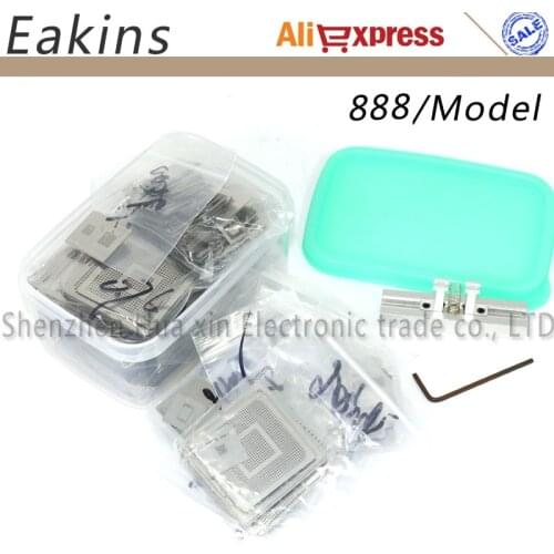 888/models BGA Stencil BGA Reballing Steel Mesh Reball Welding Tool+Direct Heating Reballing Holder Station