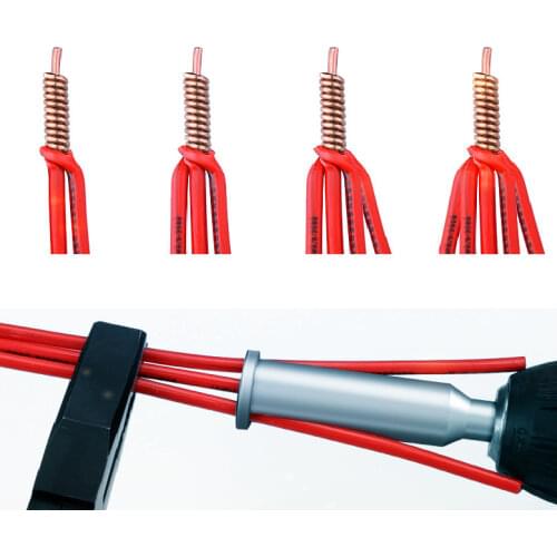 New Universal Quick 2~5 Square Automatic Wire Stripper Electrician twisted Wire tool Doubling Machine Connector auxiliary
