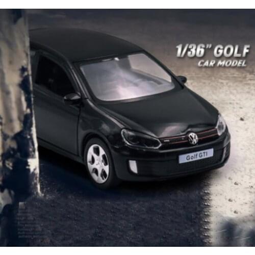 1:36 Golf GTI Vehicles Alloy Pull Back Mini Car Replica Authorized By The Original Factory Model Toys Acousto-optic Kids Gifts