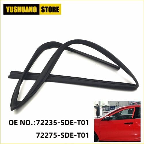 Car Door Window Rubber Strip For Honda Accord 2003 2004 2005 2006 2007 2.0L 2.4L 3.0L OEM# 72235-SDE-T01 72275-SDE-T01