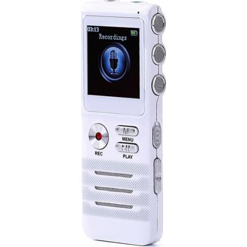 Digital Voice Recorder Portable with Display Screen Earphone USB Cable 8GB for Computer Laptop Interview Sound Recording