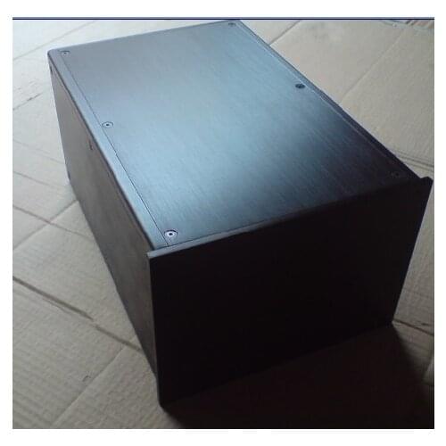 Diy amplifier case 200*135*308mm Black full aluminum power amplifier chassis / power box / AMP case Enclosure / PSU Box DIY