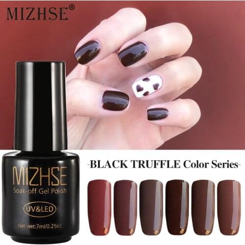 MIZHSE 1pcs Manicure UV Gel Nail Polish Semi-Permanent Varnish Gelpolish Soak OFF Manicure Set Gel UV Construtor UV Nail Varnish