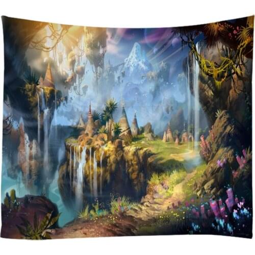 Dreamy Forest 3D Printing Tapestry Wall Hanging Bed Spread Beach Towel Table Cloth Home Decoration Natural Forest Design