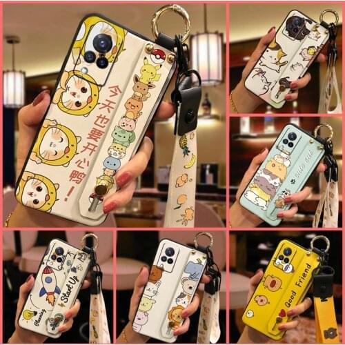 Dirt-resistant Shockproof Phone Case For VIVO S9 Wristband Kickstand Anti-dust Cute New Phone Holder