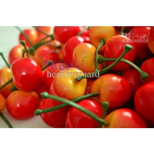 100pcs/lot Artificial Cherry Simulation Plastic Cherries Decorative Foam Fruits for Wedding party Home Decor