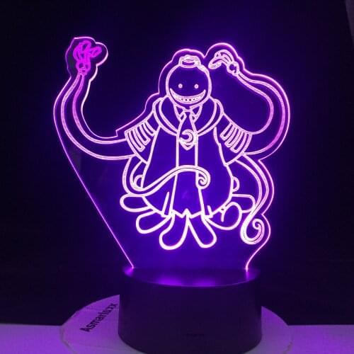 Assassination Classroom Korosensei Figure Kid Night Light for Bedroom Decor Light Anime Gift for Child Table 3d Lamp Koro Sensei