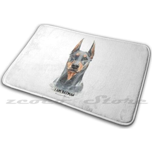 I Am-Doberman Pinscher Mat Rug Non-Slip Water Absorb Door Carpet Doberman Pinscher All Dogs Dogs Doberman