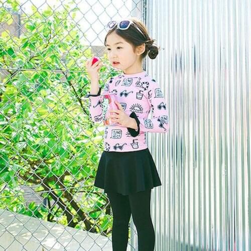 Child Swimwear Girl Kids 2020 For Girls Swimming Suit Bathing Suits New Korea Imports Cute Swimsuit Children Trunks Polyester