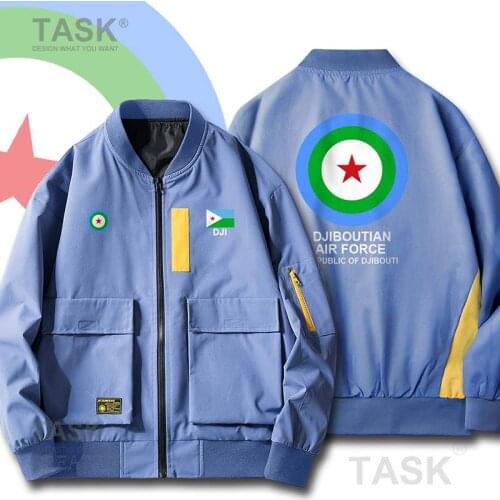 Military Army Jackets Air Force Djibouti DJI Djiboutian DJ Men Flight Pilot Air Force Coats Military Motorcycle Jackets Coats