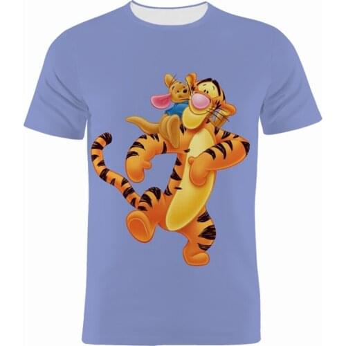 Couples T-shirt Disney The Tigger Movie 3D Print Summer T Shirt For Men Women Streetwear Cartoon Anime Boy Girl Kids Tee Tops