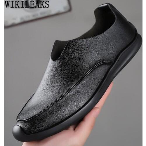 Black Men Loafers Shoes Genuine Leather Casual Shoes for Man 2021 White Slip on Shoes Men Zapatos Casuales De Los Hombres Scarpe