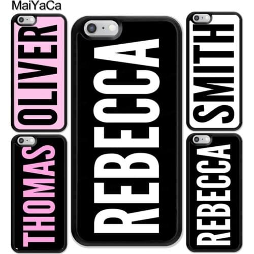 MaiYaCa Personalised Custom YOUR NAME Cases For iphone 12 mini 11 Pro Max X XR XS MAX SE 2020 6S 7 8 Plus 5S Back Cover Shell