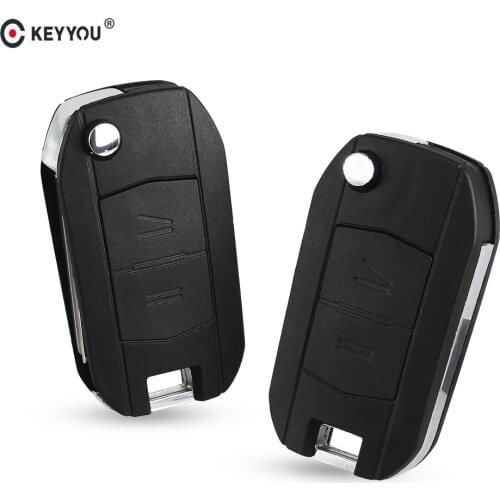 KEYYOU Modified Car Flip Folding Key Shell For Vauxhall Opel Corsa C Combo Tigra Meriva Agila 2 Button Remote Key Case Fob Cover