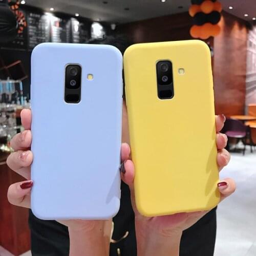 Soft Silicone Case for Samsung Galaxy J2 Pro J4 Core J6 A6 A8 Plus A9 A7 J8 2018 A750 TPU Matte Back Cute Shell