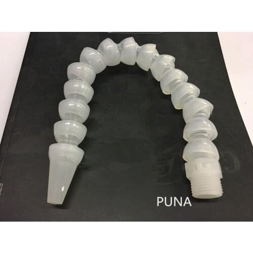 30CM Plastic Flexible Water Oil Coolant Pipe Hose 1/4" Thread,Round Nozzle white Cool Tube