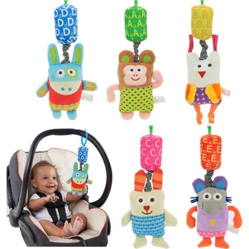 0-12 Months Bed Stroller Baby Mobile Hanging Rattles Newborn Plush Infant Toys For Baby Boys Girls Cartoon Baby Toys