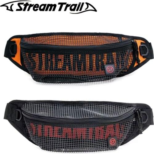 Stream Trail Mesh Waist Pouch Bag Scuba Diving Freediving Portable Tool Equipment Torch Bag Easy Carry Quick Drain Light Weight