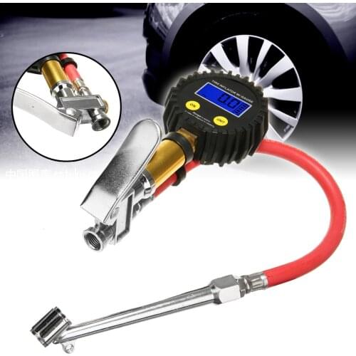 Car Vehicle LCD Digital 0-220PSI Air Tire Pressure Truck Inflator Gauge High Accurate Meter Tester Measuring Instrument