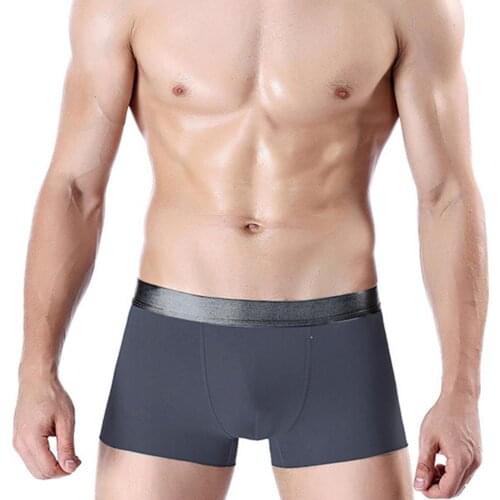 Plus Size Sexy Fashion Men Seamless Breathable Boxers Panties Shorts Underwear