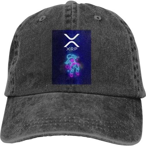 Adjustable Solid Color Baseball Cap To The Moon Washed Cotton XRP Ripple Coin Cryptocurrency Sports Woman Hat