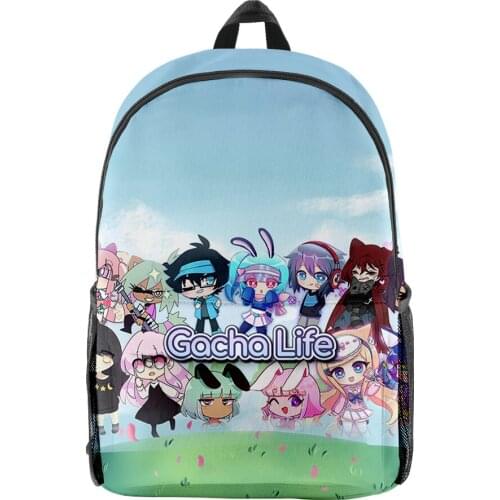 Gacha Life Anime Cartoon Children Boys Girls Backpack Primary Middle School Students Schoolbag High Capacity Travel Backpack