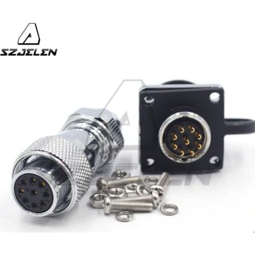 WS16 Series, 9-pin waterproof connector male female , Industrial Connectors plug socket,dustproof connector 9pin ,IP67