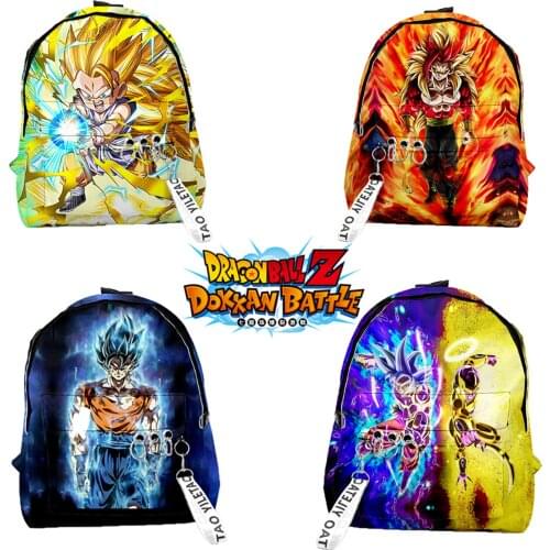 Anime Dragon Ball Z Students School Bags Cartoon Guko Vegeta Piccolo Beerus Decals Backpack Large Capacity Bags Kids Bookbags