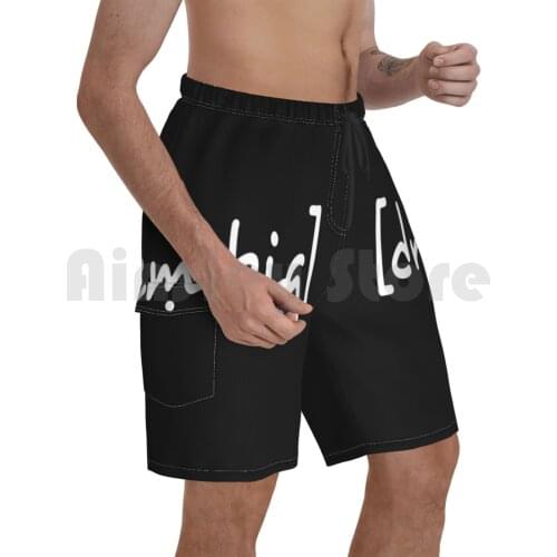 Dream Big Text Beach Shorts Men Beach Pants Swim Trunks Motivation Funny Text Black And White Message Quote Saying