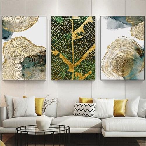 Painting Modern Living Room Decor Leaf and Trunk Texture Abstract Wall Art Canvas Print Nordic Decorative Picture