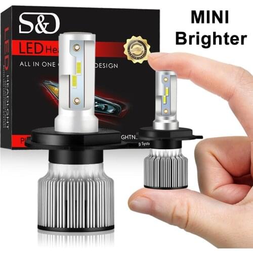 Super Bright 12000LM 6000K Mini Size CSP Chips 12V 24V Car Headlight Lamp H4 H7 H1 H3 9005 HB3 9006 HB4 H8 H11 Auto Lamps