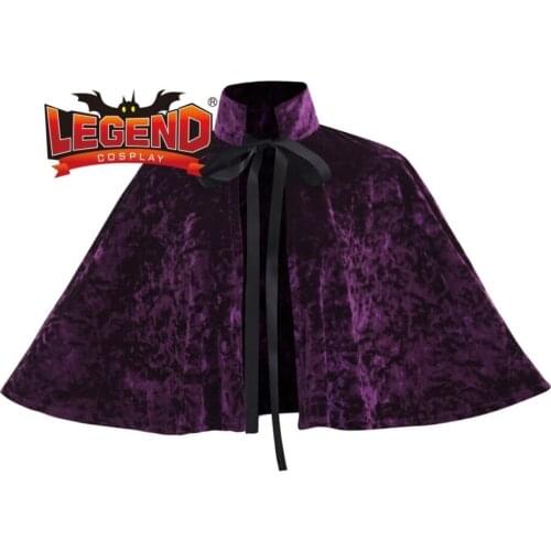 Victorian Gothic Renaissance Steampunk Velvet Collar Capelet purple victorian capelet