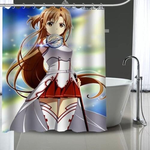 Waterproof Shower Curtain Can Be Customized Sword Art Bathroom Shower Bath Supplies Polyester Shower Curtain With Hooks