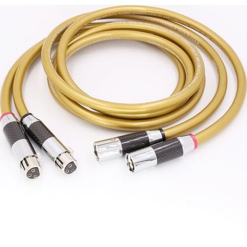 High Quality 1pair Cardas Hifi RCA XLR Jack Cable OFC Pure Copper Plated Silver 2RCA to 2 RCA Audio Cable Line Wire