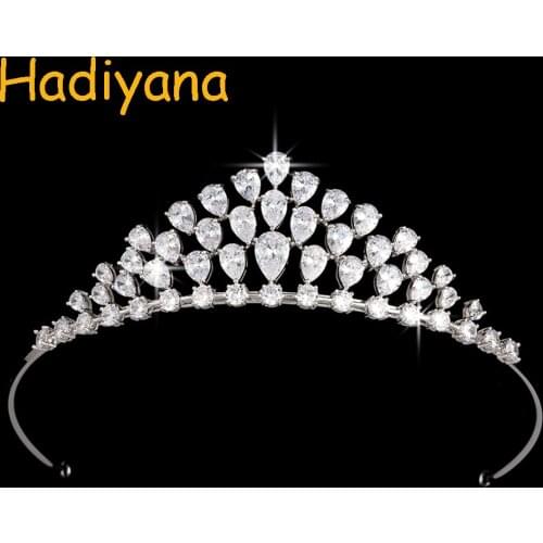 Crown Headband Wedding Princess Water Drop Crown Hair Headpiece Accessories Jewelry Simple Style HG0020 For Women Haar Sieraden