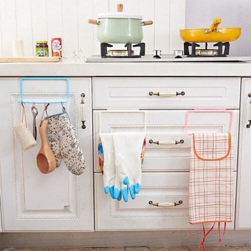 1 piece Rag Side wall Hanging Rack Shelves Plastic Portable Rag Tools Hanger Kitchen Household Space Saving Hanging Organizer