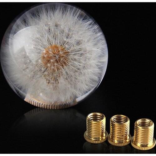 1PC Resin Round Gear Shift Knob Car Modified Parts Dandelion Shape Universal Gear Shift Knob Auto Accessories