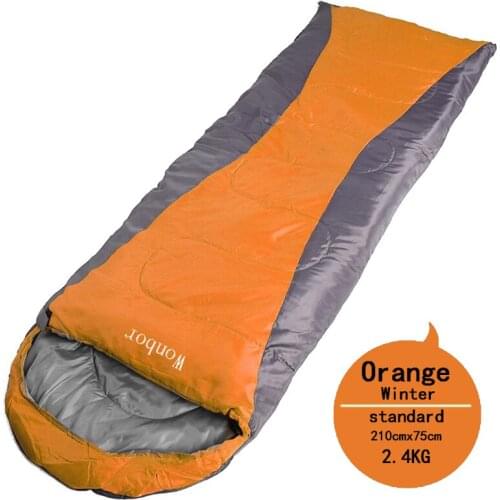 2.4 kg Camping Sleeping Bag Can Be Stitched Backpacking Sleeping Bag Winter Envelope Style for Outdoor Traveling Hiking