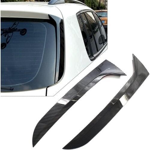 2pcs Car Rear Window Side Spoiler Canard Splitter Trim ABS For VW Tiguan MK1 2007 2008 2009 2010 2011 2012 2013 2014 2015 2016