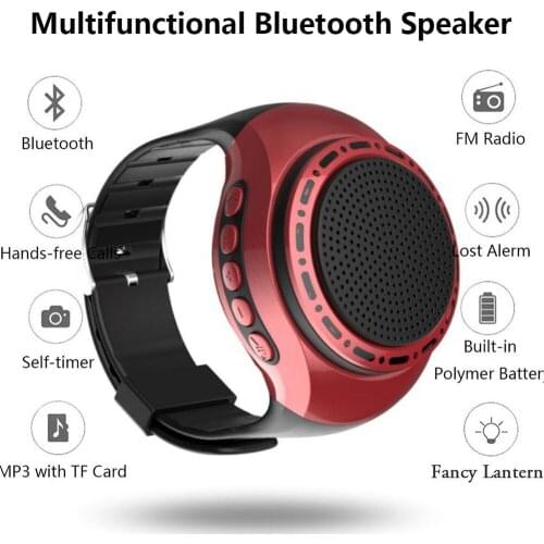 2 in 1 Wearable Bluetooth-compatible Wireless Speaker Wrist-worn Smartwatch Subwoofer Louderspeaker Sports Waterproof Speaker