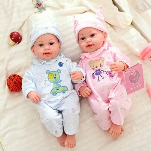 45CM Smile Reborn Baby Doll No Function Reborn Bebe Face Toys Lifelike Real Bebe Reborn Doll Soft Silicone Doll Girls Toy Gifts