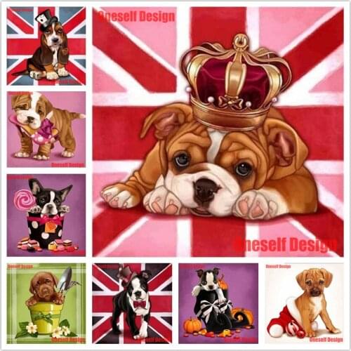 5d Diamond Painting full square dog Diamond Mosaic Sale animal 5d Diamond Embroidery christmas decorations for home wall sticker