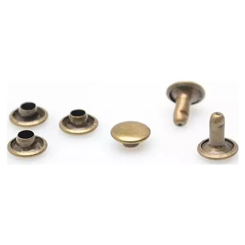Antique Bronze Double Cap Rivet in 10 x 10 mm