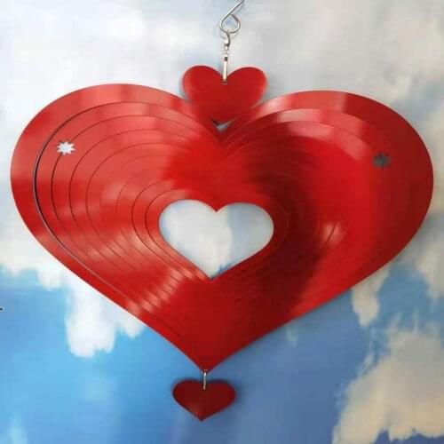 Anti-rust Hearts Garden Wind Chimes Decorative ing Patio Decoration