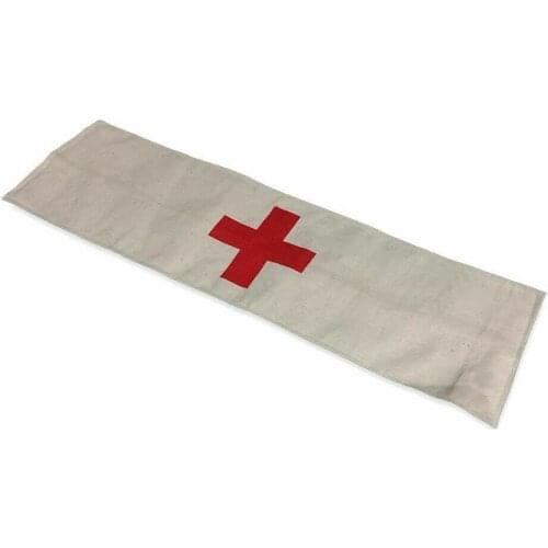 WW2 US ARMY HEALTH WORKER COTTON ARMBANDS MILITARY RED CROSS CLASSICAL REPRO